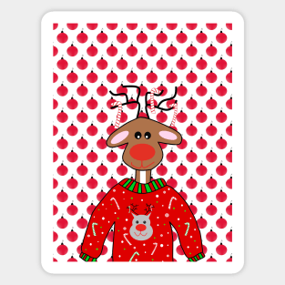 UGLY Christmas Sweater For Reinder Sticker